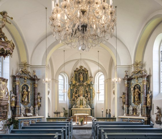 Église baroque de Saffig - vue intérieure, © Kappest/Vulkanregion Laacher See