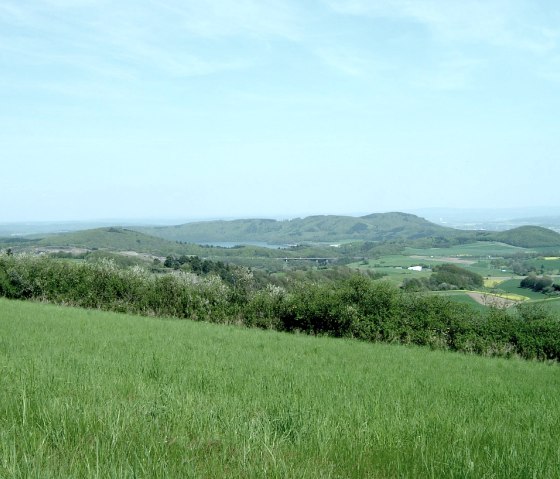 Blick Richtung Laacher See vom Gänsehalsturm, © VG Mendig/Neideck