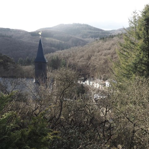 Marienkapelle Volkesfeld - Clocher de l'église, © VG Mendig/Neideck