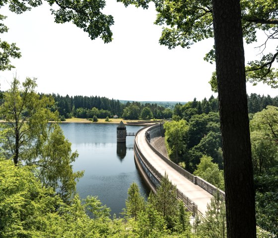 Le barrage de Dreilägerbach sur le sentier de l'Eifel, © Eifel Tourismus GmbH, D. Ketz