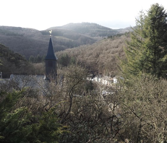 Marienkapelle Volkesfeld - Clocher de l'église, © VG Mendig/Neideck