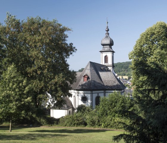 Église baroque de Saffig, vue extérieure, © Kappest/Vulkanregion Laacher See